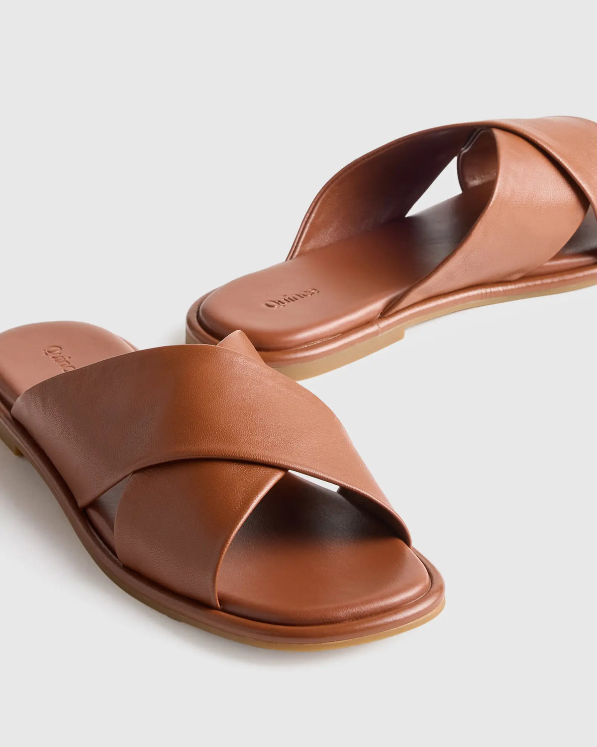 Italian Leather Crossover Slide - US 7594
