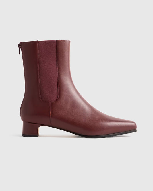 Italian Leather Kitten Heel Ankle Boot - US 5153
