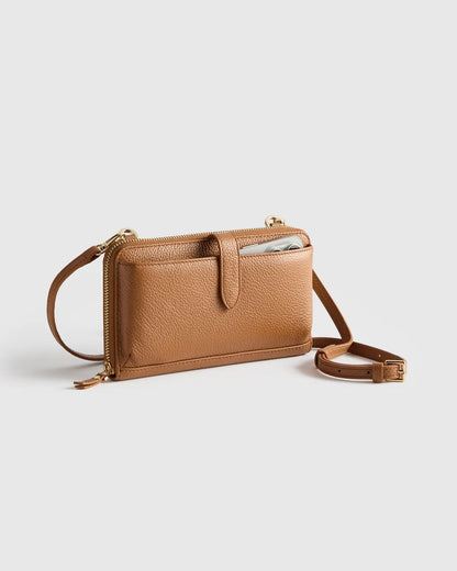 Italian Leather Phone Wallet Crossbody - US 6685