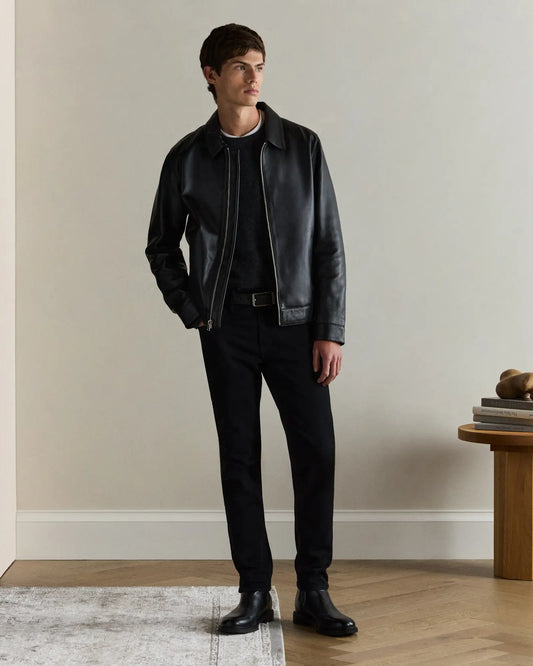 100% Leather Harrington Jacket - US 8843