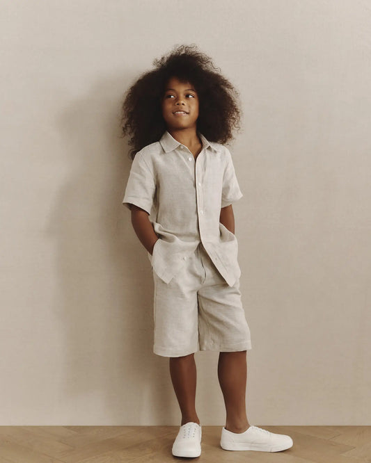 100% European Linen Short Sleeve Shirt - US 1683