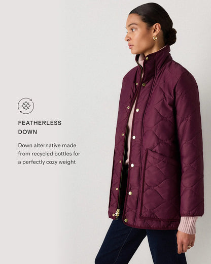 Featherless Quilted Long Puffer Jacket - US 1005