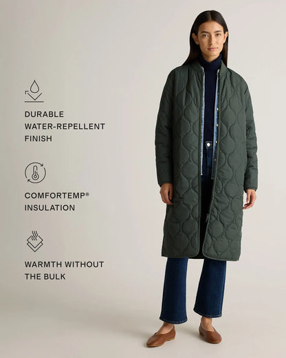 Featherless Quilted Puffer Long Coat - US 7366