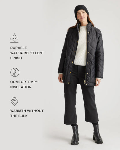 Featherless Quilted Long Puffer Jacket - US 6684