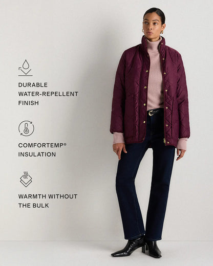 Featherless Quilted Long Puffer Jacket - US 1005
