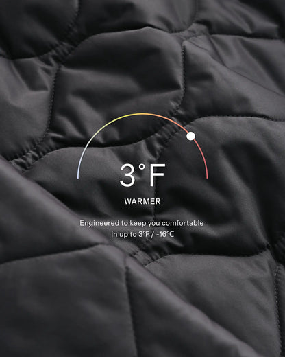Featherless Quilted Puffer Long Coat - US 0875