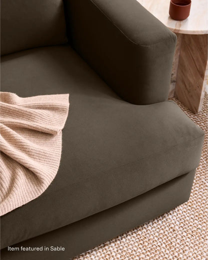 Sierra Curved Arm Sofa in Performance Velvet - US 5915
