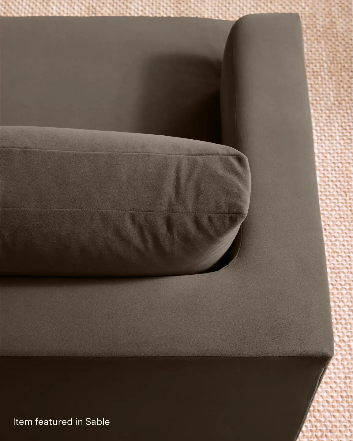 Sierra Curved Arm Sofa in Performance Velvet - US 5915
