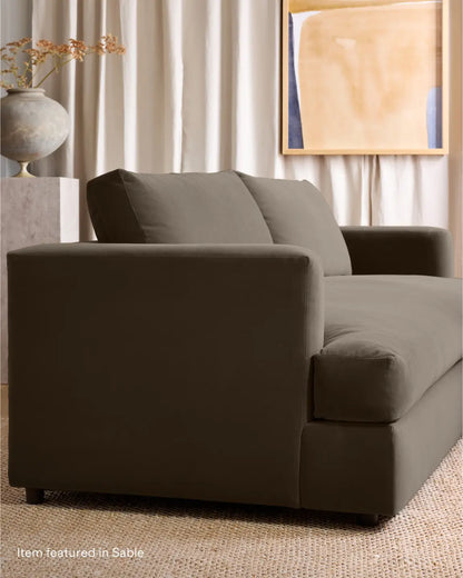 Sierra Curved Arm Sofa in Performance Velvet - US 2104
