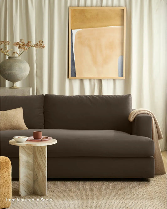 Sierra Curved Arm Sofa in Performance Velvet - US 2104