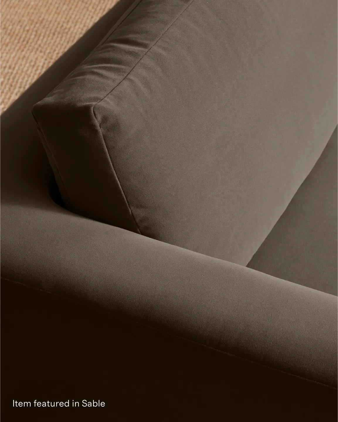 Sierra Curved Arm Sofa in Performance Velvet - US 5915