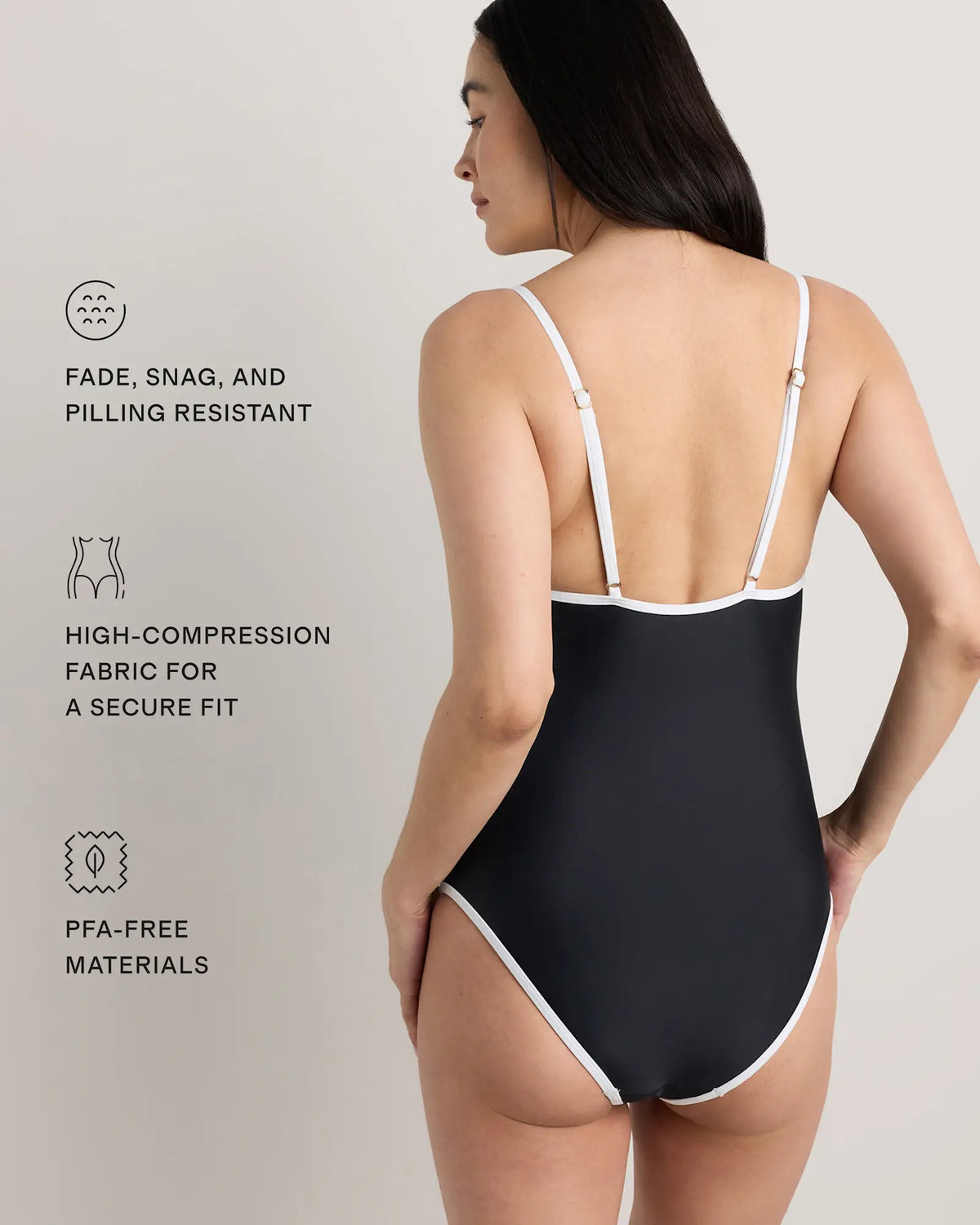 Italian Maternity Square Neck One-Piece Swimsuit - US 1772
