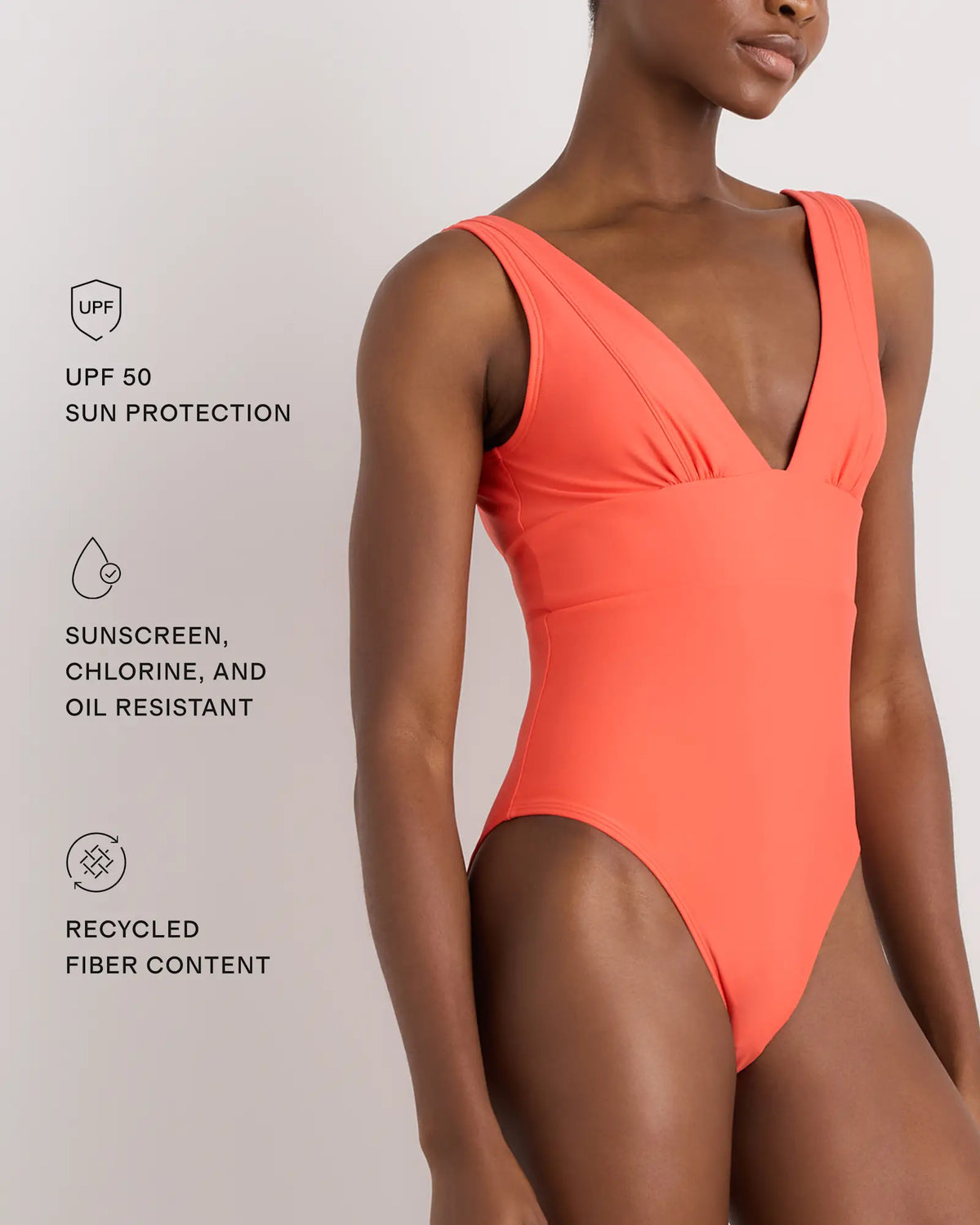 Italian Plunge One-Piece Swimsuit - US 4758