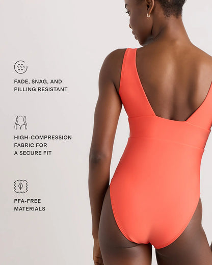 Italian Plunge One-Piece Swimsuit - US 4758