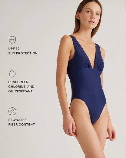 Italian Plunge One-Piece Swimsuit - US 5063