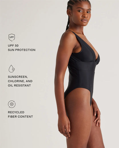 Italian Plunge One-Piece Swimsuit - US 7239