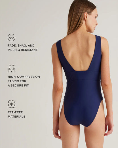 Italian Plunge One-Piece Swimsuit - US 5063