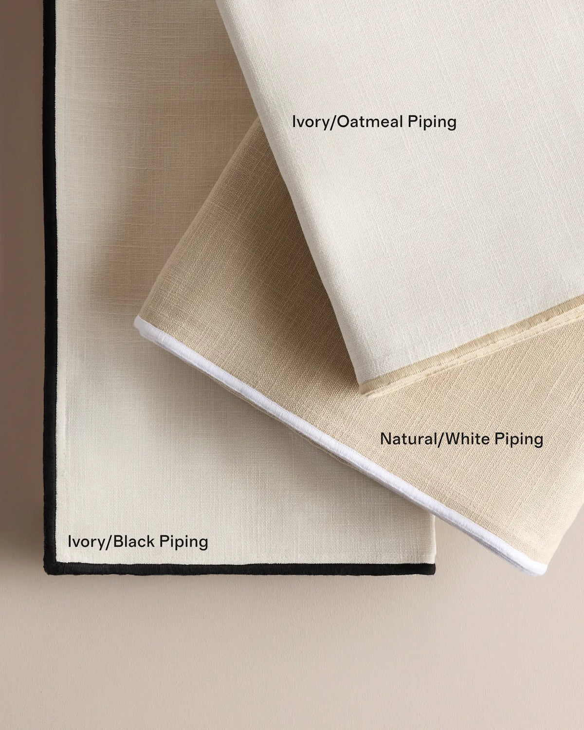 Piped Edge Cotton Curtain - Single Panel - US 7859