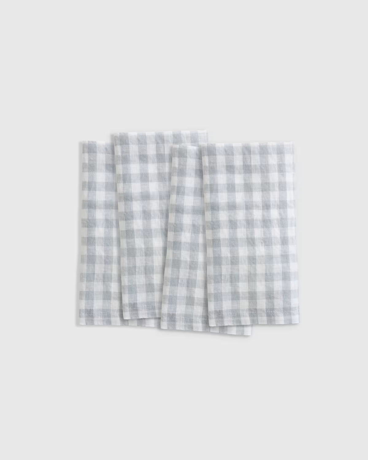 European Linen Gingham Napkins, Set of 4 - US 2514