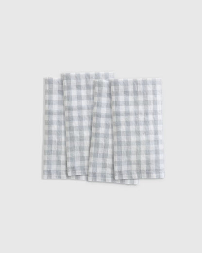 European Linen Gingham Napkins, Set of 4 - US 2514