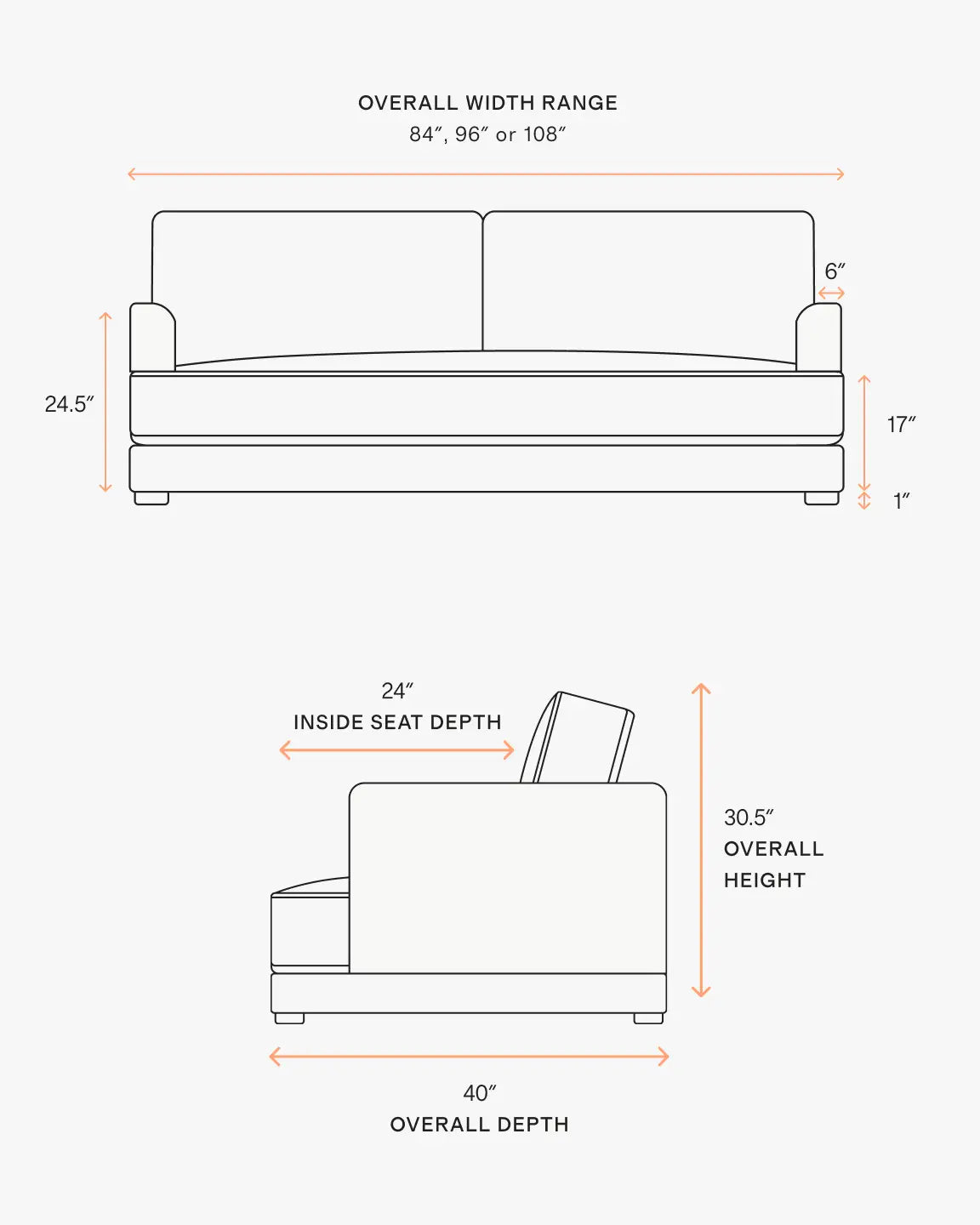 Sierra Curved Arm Sofa in Performance Velvet - US 5915