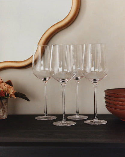 Mouth Blown White Wine Glass, Set of 4 - US 1307
