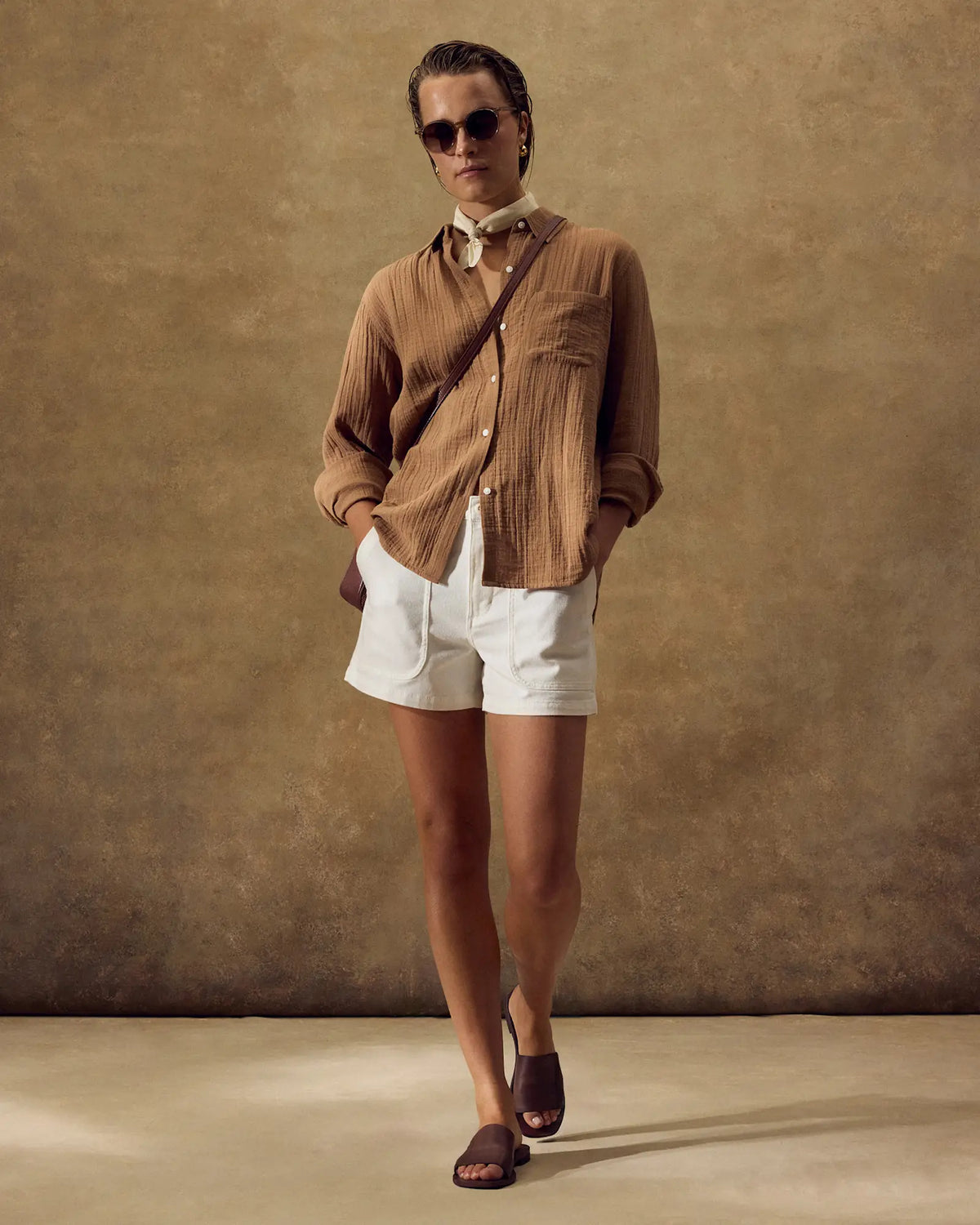 Organic Stretch Cotton Twill Utility Shorts - US 7310