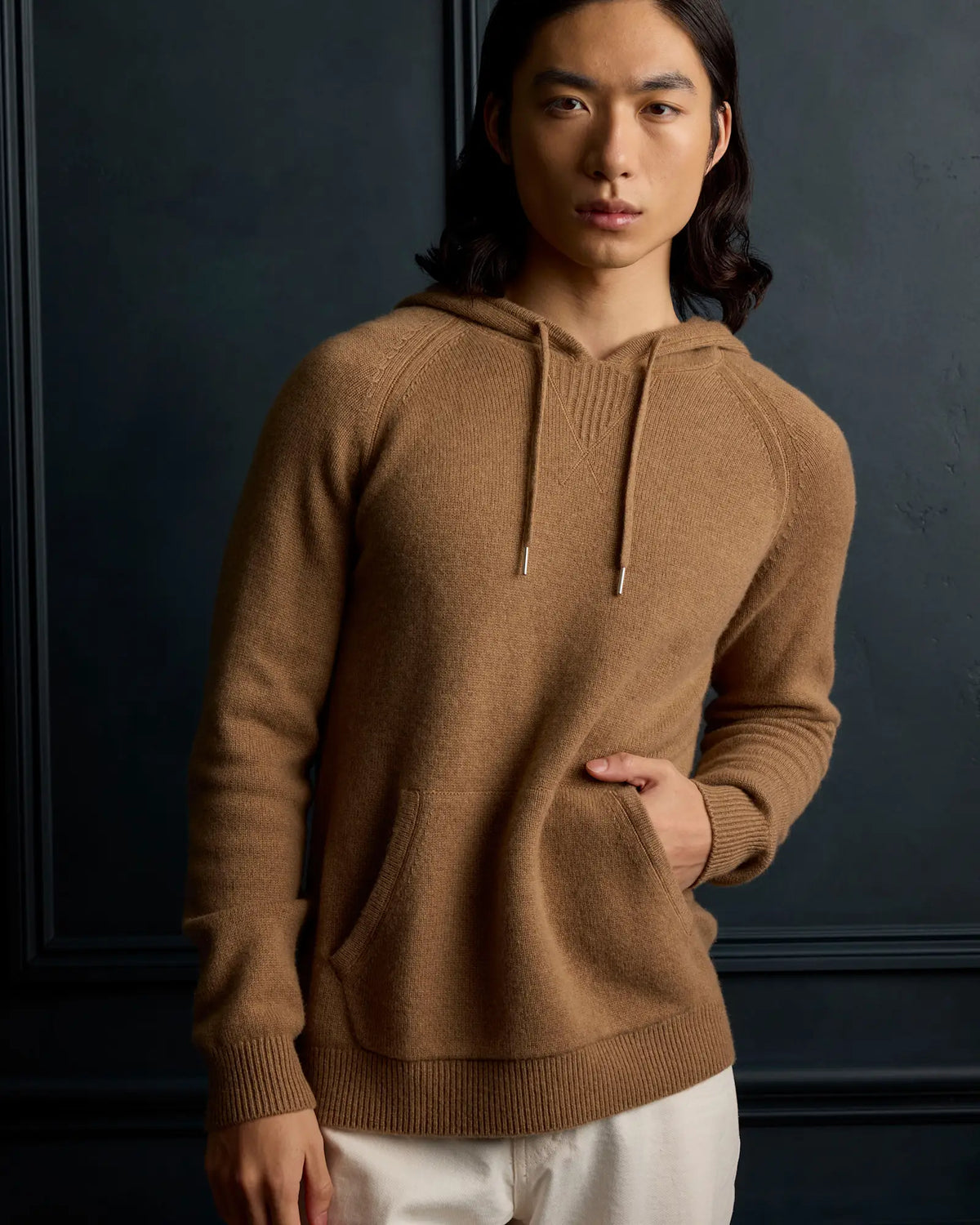 Mongolian Cashmere Pullover Hoodie - US 4893