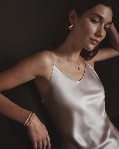 100% Washable Silk Maxi Slip Dress - US 0967