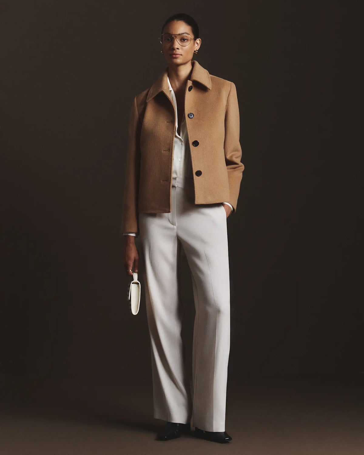 Wool Cashmere Short Coat - US 4022