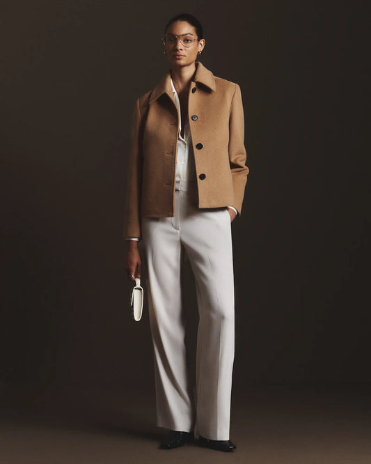 Wool Cashmere Short Coat - US 4022