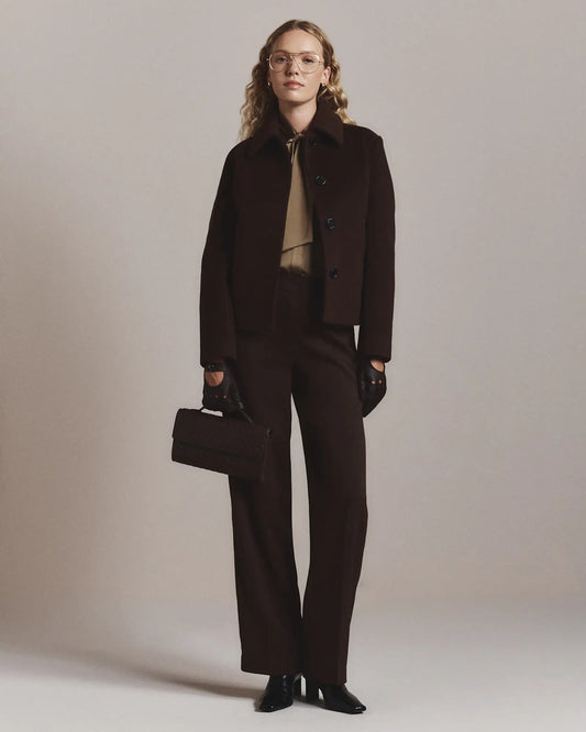 Wool Cashmere Short Coat - US 3187