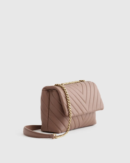 Italian Leather Quilted Convertible Crossbody - US 2909