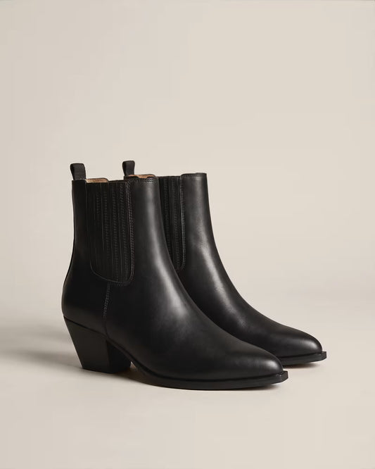 Italian Leather Western Chelsea Ankle Boot - US 7996