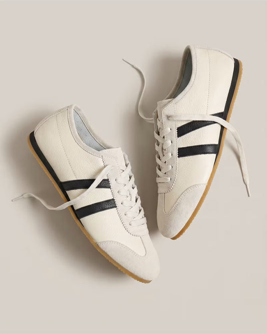 Italian Leather & Suede Low Profile Sneaker - US 8371