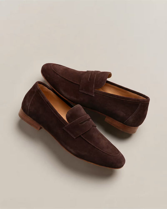 Italian Suede Penny Loafer - US 1331