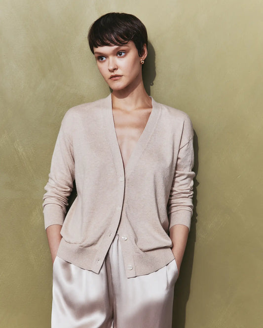 Lightweight Cotton Cashmere Cardigan - US 6861