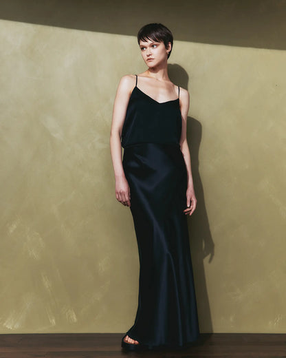 100% Washable Silk Maxi Skirt - US 9307