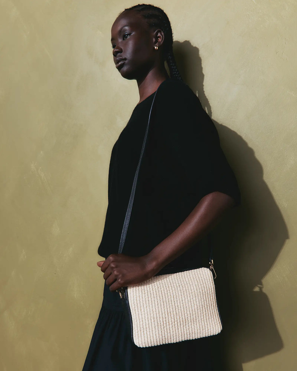 Gemma Raffia & Leather Crossbody - US 7185