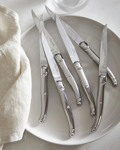 Jean Dubost Laguiole Stainless Steel Steak Knives (Set of 6) - US 5709