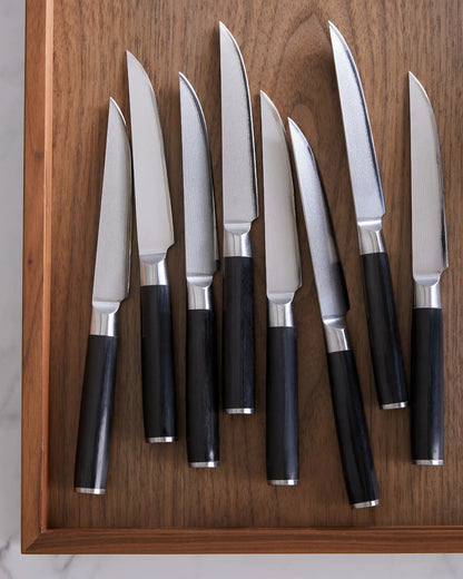 Japanese Damascus Steel Steak Knife, Set of 8 - US 8663