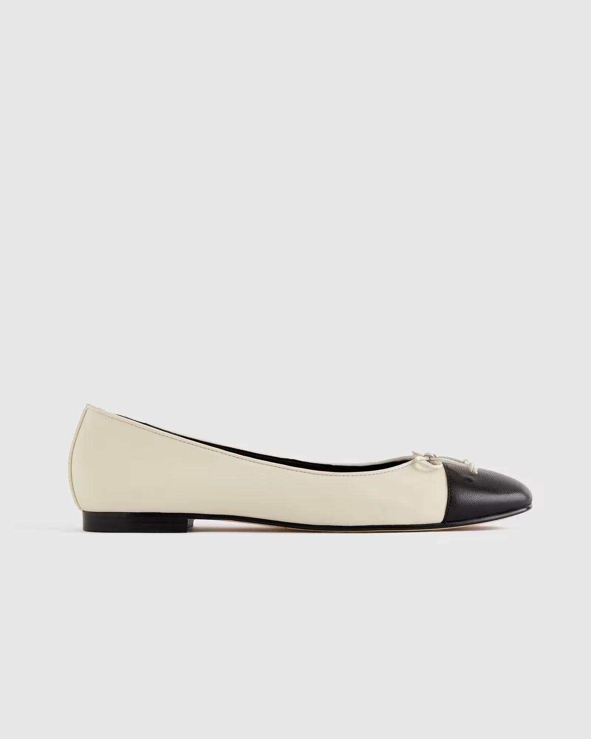 Italian Leather Cap-Toe Ballet Flat - US 9841