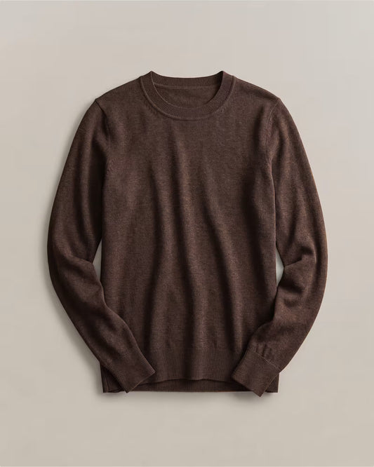 Lightweight Cotton Cashmere Crew Sweater - US 9602