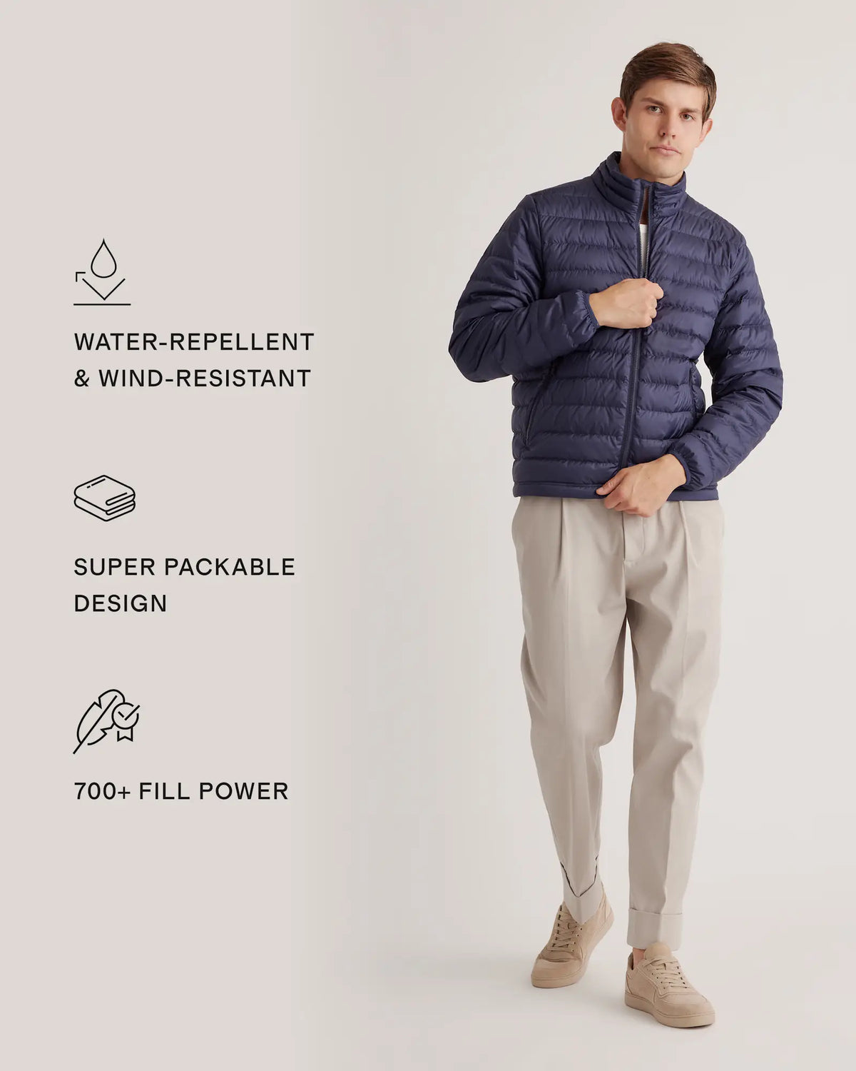 Lightweight Down Packable Puffer Jacket - US 0645
