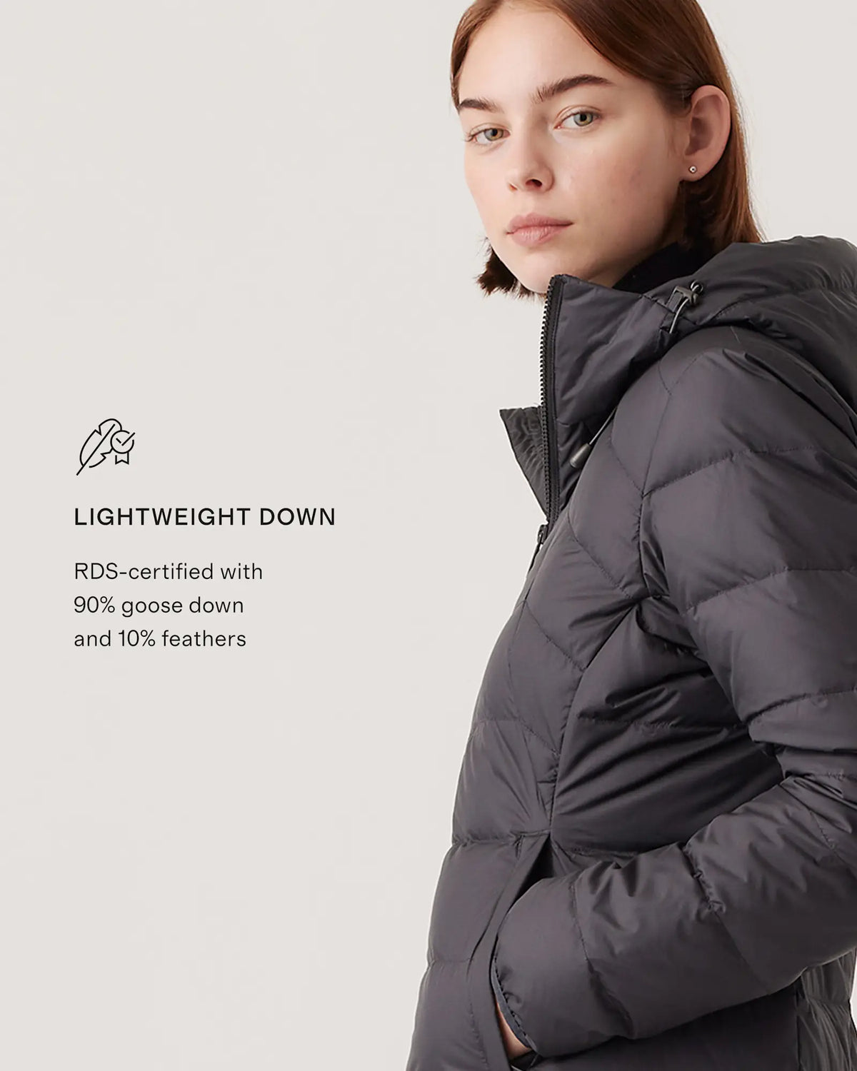 Lightweight Down Packable Puffer Hooded Jacket - US 0238