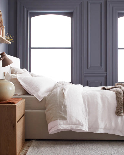 European Linen Double Flange Deluxe Bedding Bundle - US 3336