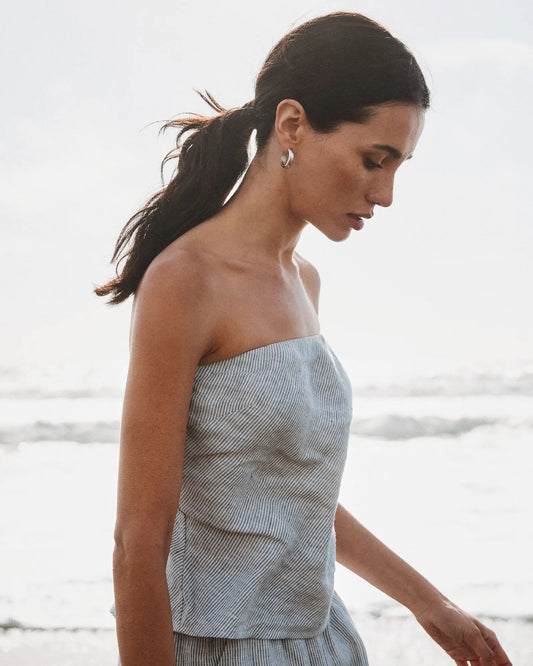 100% European Linen Strapless Top - US 5411
