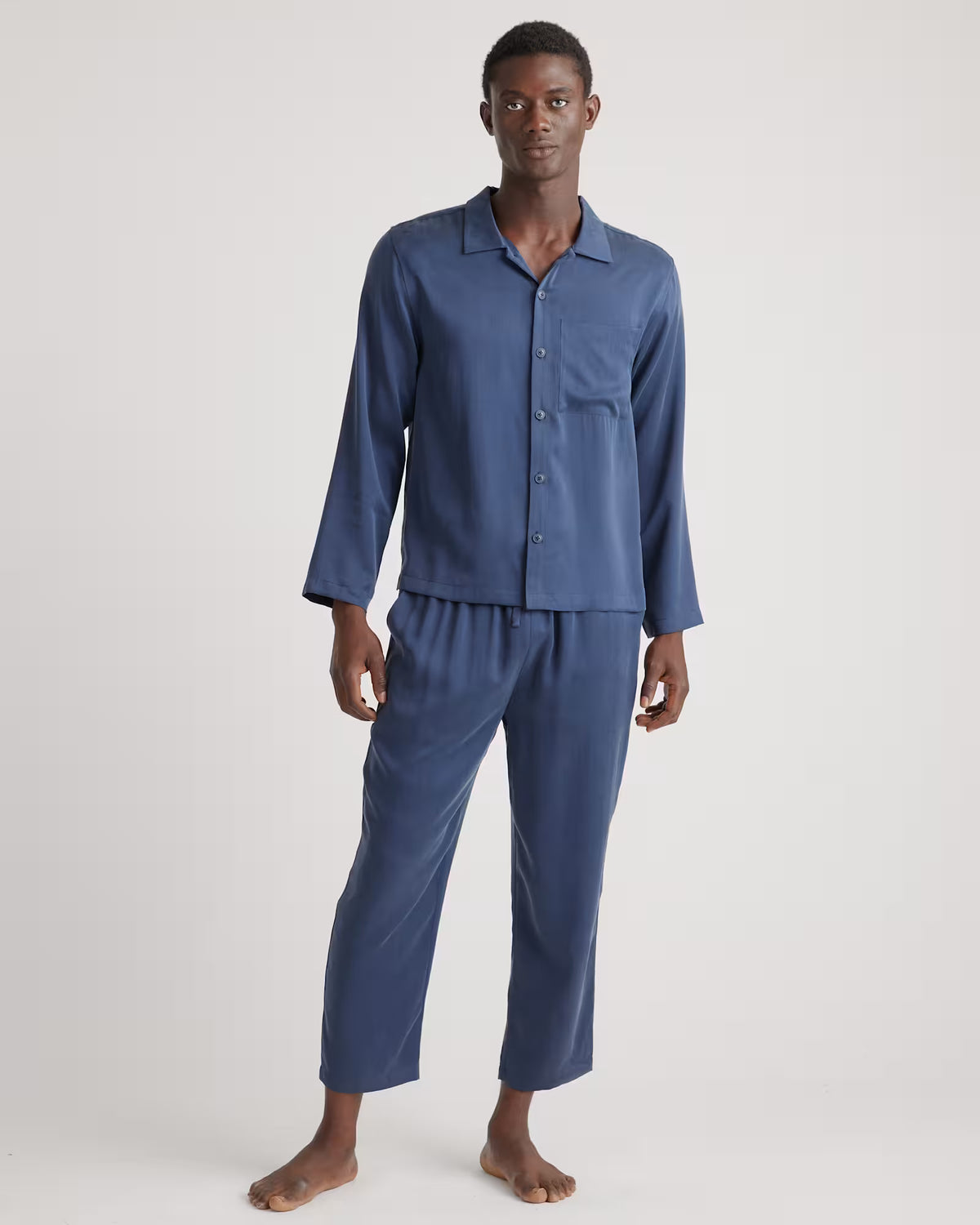 100% Washable Silk Button Down Pant Set - US 7101