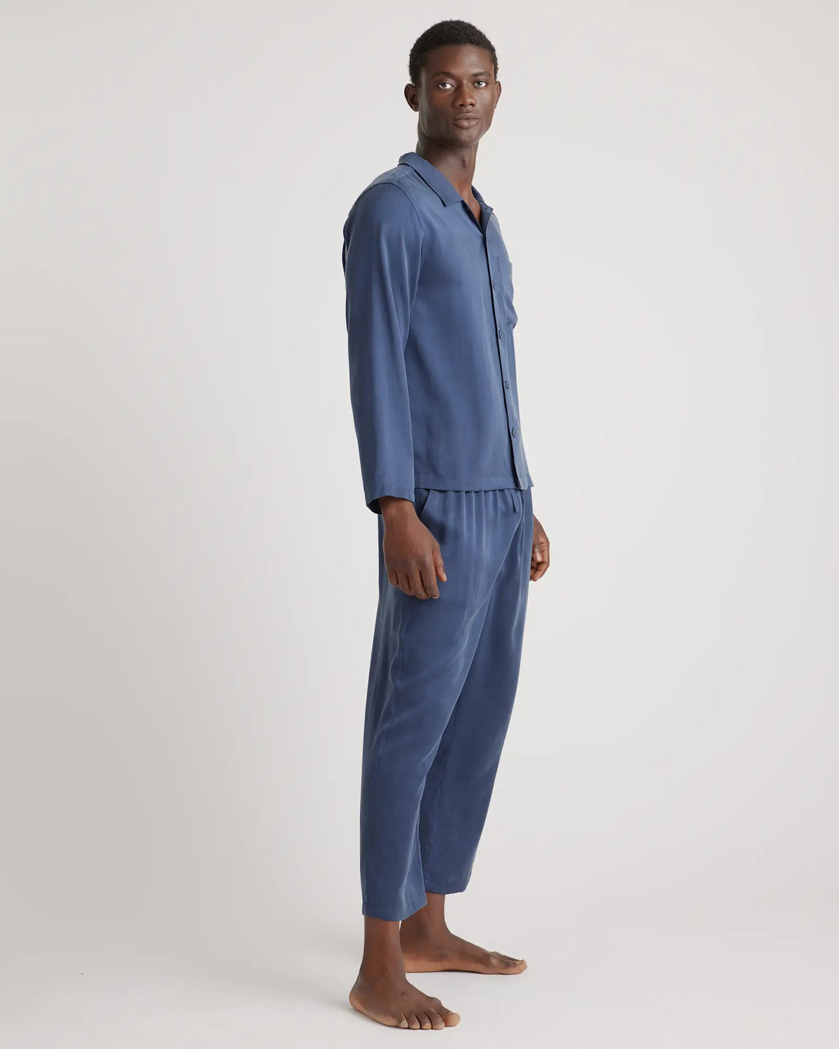 100% Washable Silk Button Down Pant Set - US 7101