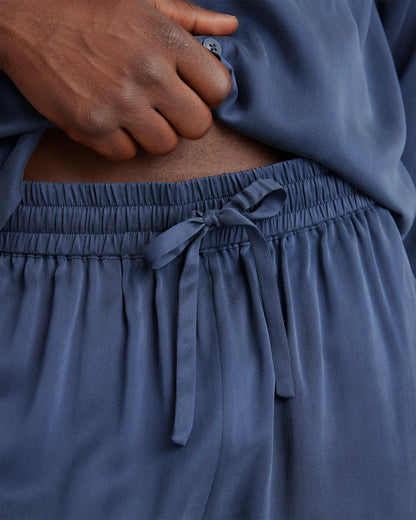 100% Washable Silk Button Down Pant Set - US 7101